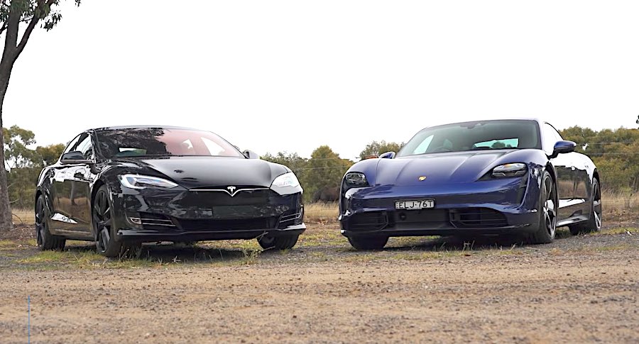 Tesla Model S P100D vs Porsche Taycan Turbo 2021 Comparison - Auto Finance Australia